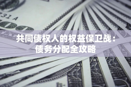 武汉共同债权人的权益保卫战：债务分配全攻略