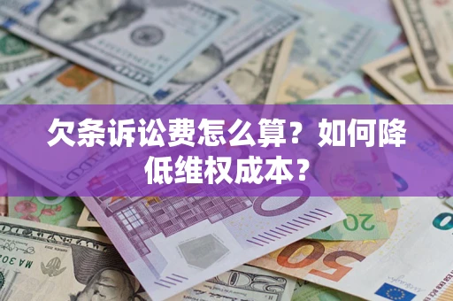 武汉欠条诉讼费怎么算？如何降低维权成本？