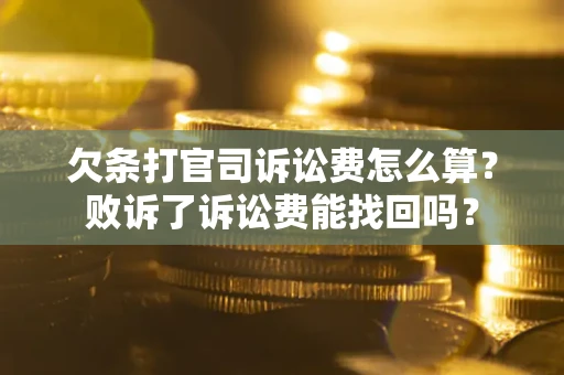 武汉欠条打官司诉讼费怎么算？败诉了诉讼费能找回吗？