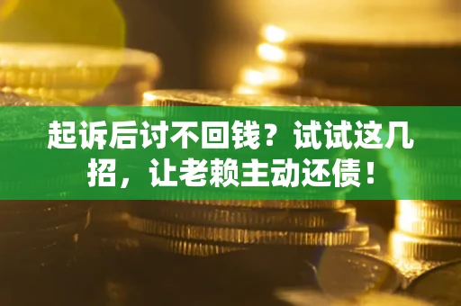 武汉起诉后讨不回钱？试试这几招，让老赖主动还债！