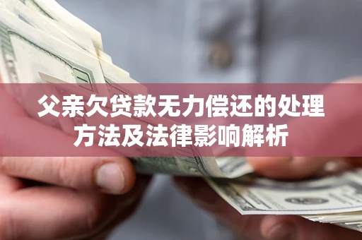 武汉父亲欠贷款无力偿还的处理方法及法律影响解析
